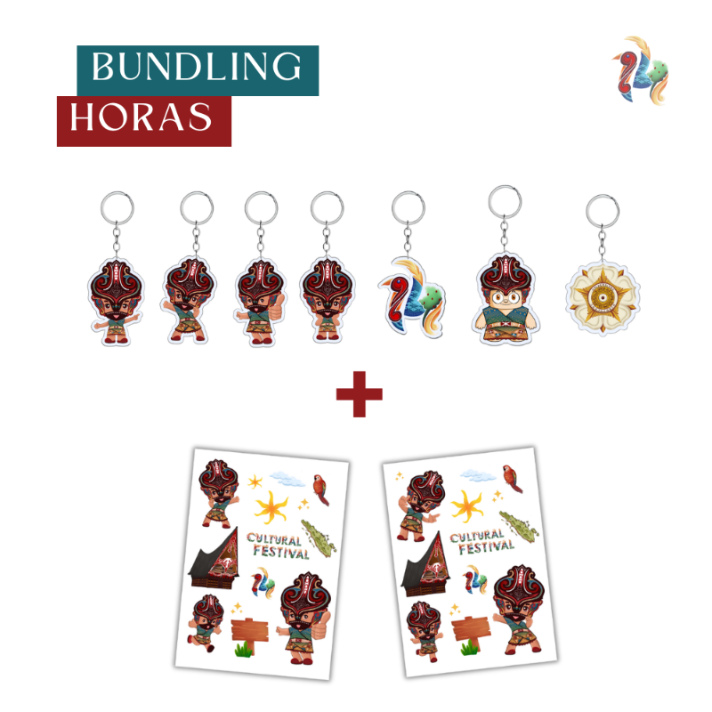 Bundling Horas (Gantungan Kunci + Sticker)