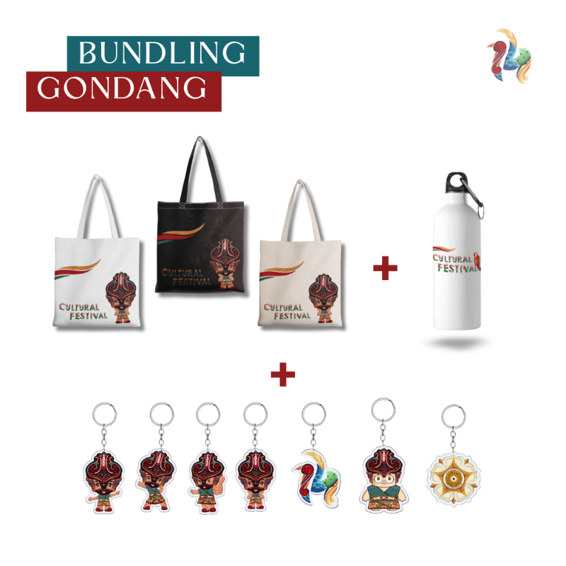 Bundling Gondang (Tumbler + Totebag + Gantungan Kunci )