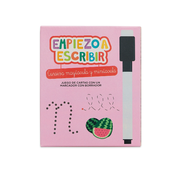 empiezo a escribir en cursiva carta con libro mas marcador