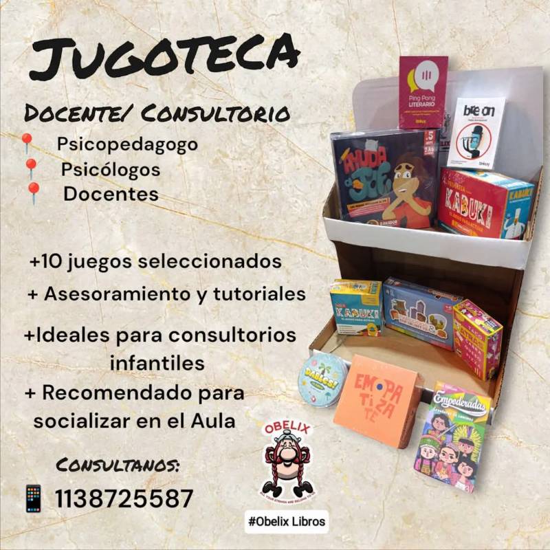 JUEGOTECA DOCENTE CONSULTORIO X 10 JUEGOS