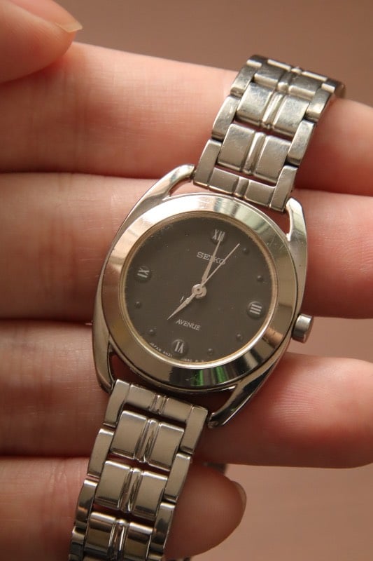 Seiko Avenue Dark Grey Silver Watch