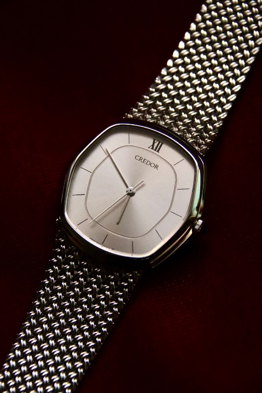 Seiko Credor Hexagon Mesh Bracelet Quartz Watch 5931-5232