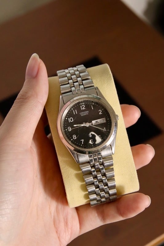 Citizen Quartz In Black Day-Date Watch