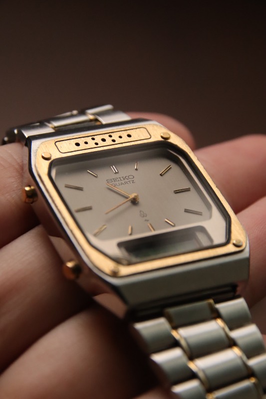 RARE Seiko Analog + Digital Dual Tone Watch