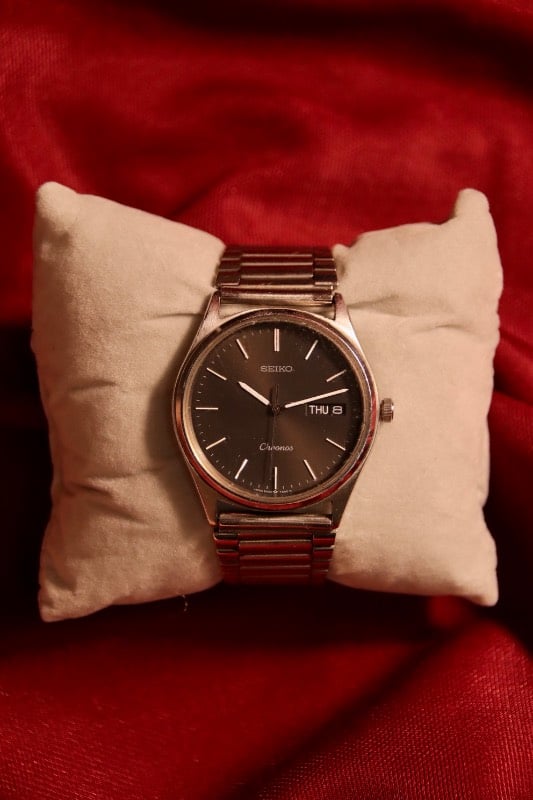 Seiko Black Chronos 7N48-7000 Quartz Vintage Watch