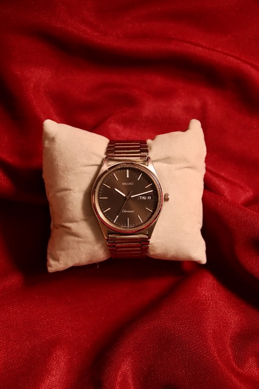 Seiko Black Chronos 7N48-7000 Quartz Vintage Watch