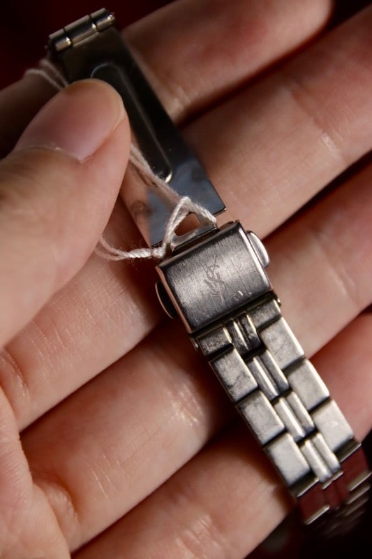 YSL Dual Tone Black Dial Quartz Vintage Watch