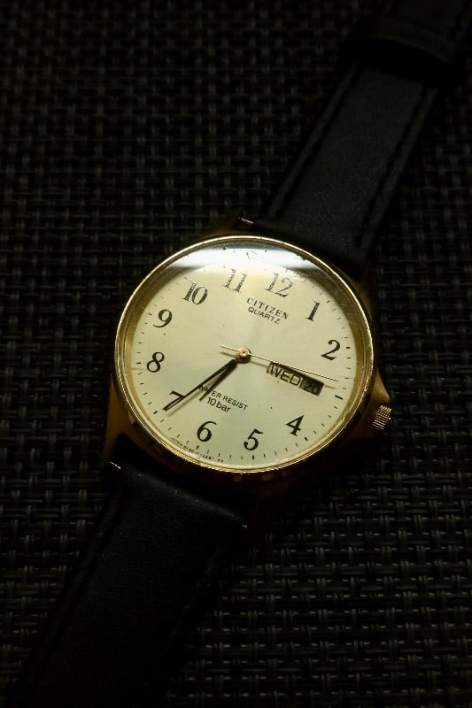Citizen Gold Case Circular Quartz Watch