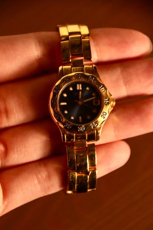 Seiko SQ50 Vintage Gold-Tone Diver Style Quartz Watch