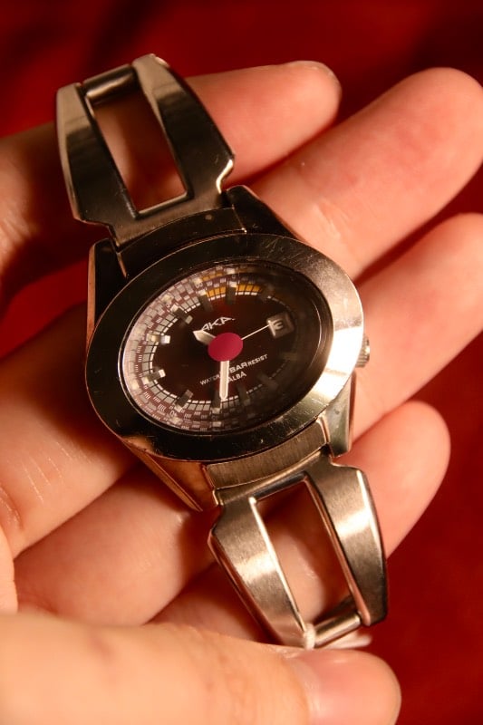 RARE Seiko AKA Alba Water 10 BAR Resist Vintage Watch - Black Dial