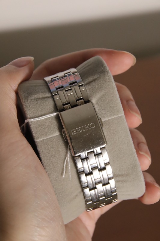 Seiko Solar Watch In Silver