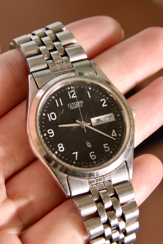 Citizen Quartz In Black Day-Date Watch