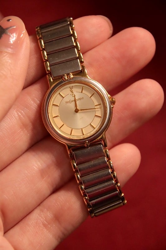 Yves Saint Laurent Dual Tone Vintage Quartz Watch