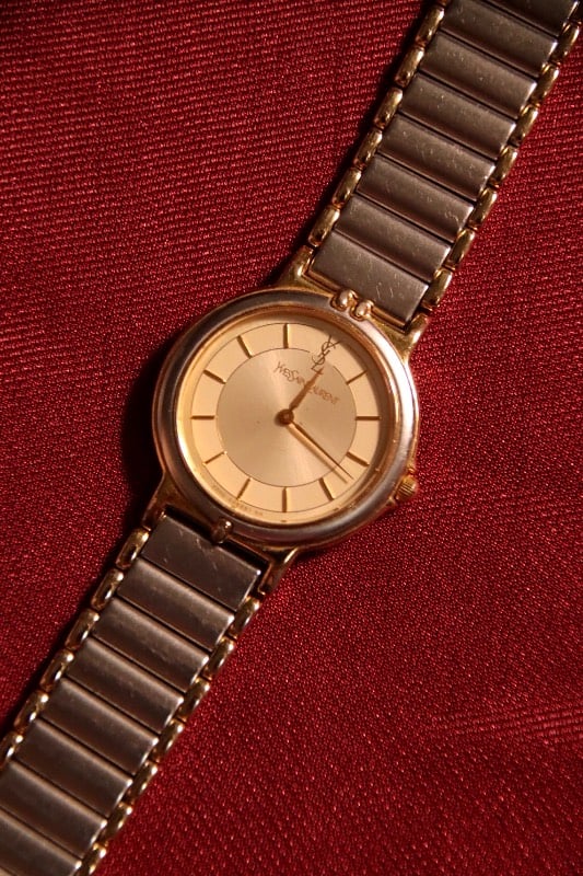 Yves Saint Laurent Dual Tone Vintage Quartz Watch
