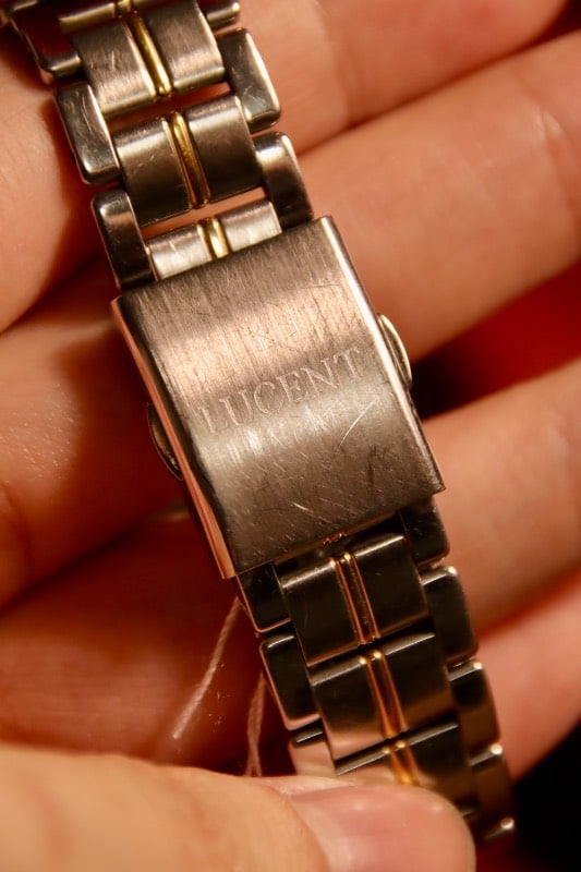 Seiko Lucent Blue Gold Tank Quartz Vintage Watch