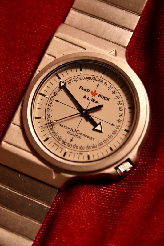 RARE Alba Flap Duck Water 100M Resist Quartz Vintage Watch