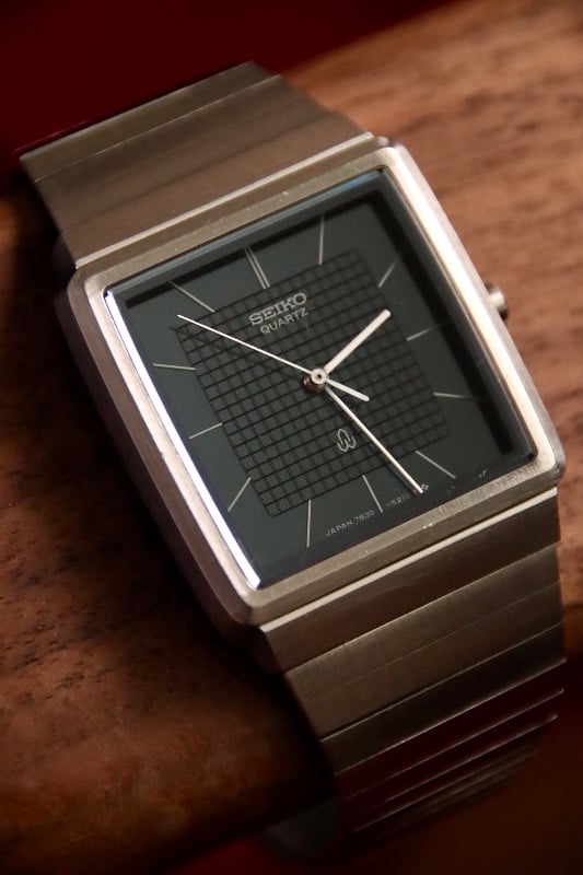 Seiko Quartz "Grid Dial" Vintage Watch