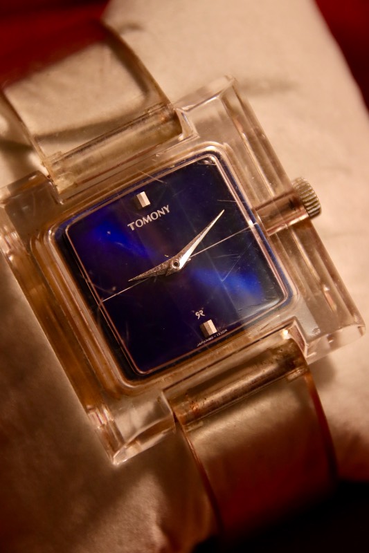 Tomony (Seiko) Square Case Manual Winding Vintage Watch In Blue