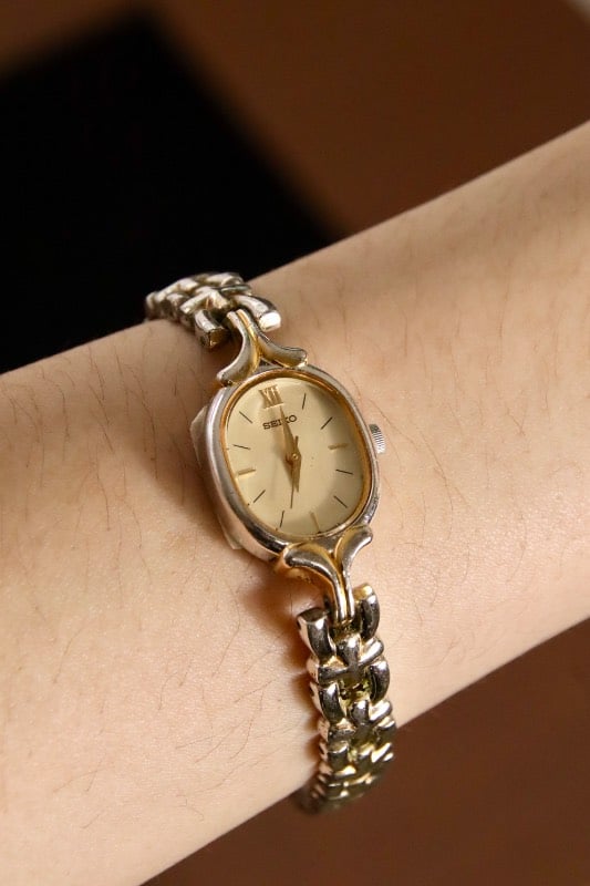 Vintage Seiko Ladies' Oval Case Watch Two-Tone Watch