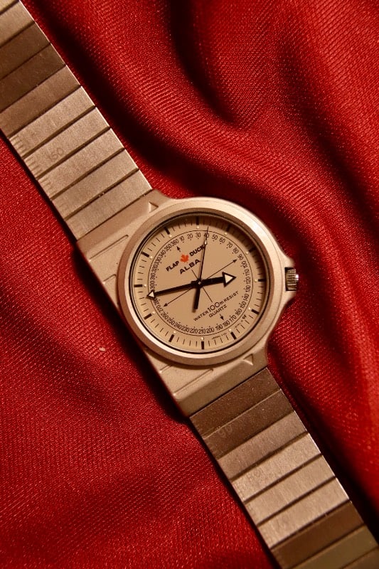 RARE Alba Flap Duck Water 100M Resist Quartz Vintage Watch