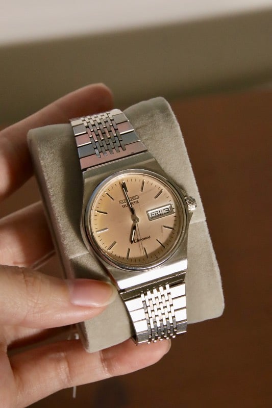 RARE Seiko Chronos Quartz In Pink