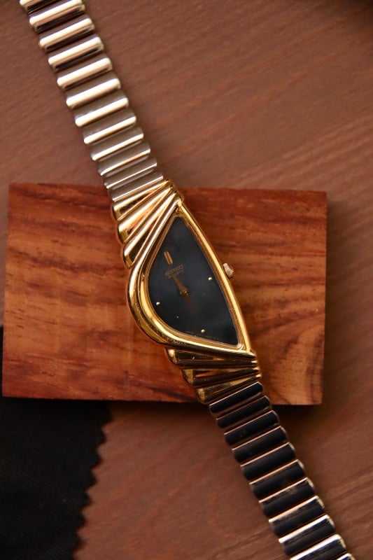 RARE Seiko Half Moon Vintage Watch - Dual tone