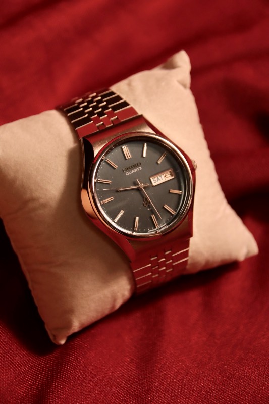 Seiko Quartz Type II Blue Dial 7123-8439 Quartz Vintage Watch