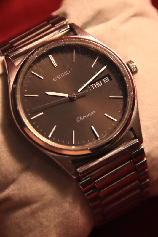 Seiko Black Chronos 7N48-7000 Quartz Vintage Watch