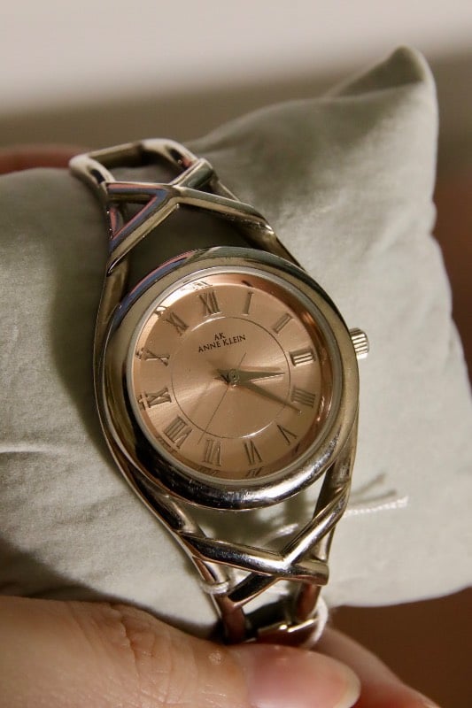 Anne Klein Women's Silver-Tone and Light Pink-Tone Watch