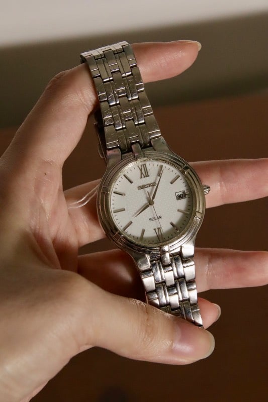 Seiko Solar Watch In Silver