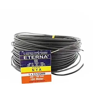 Cable NYAF 1 x 1.5 sqmm - Black - 450/750 V