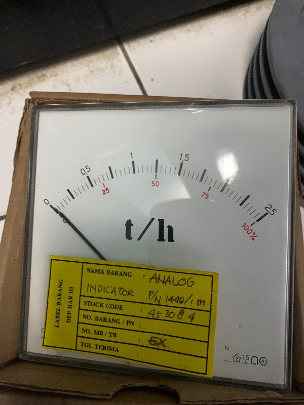 Analog Indicator - 0 - 2,5 T/H