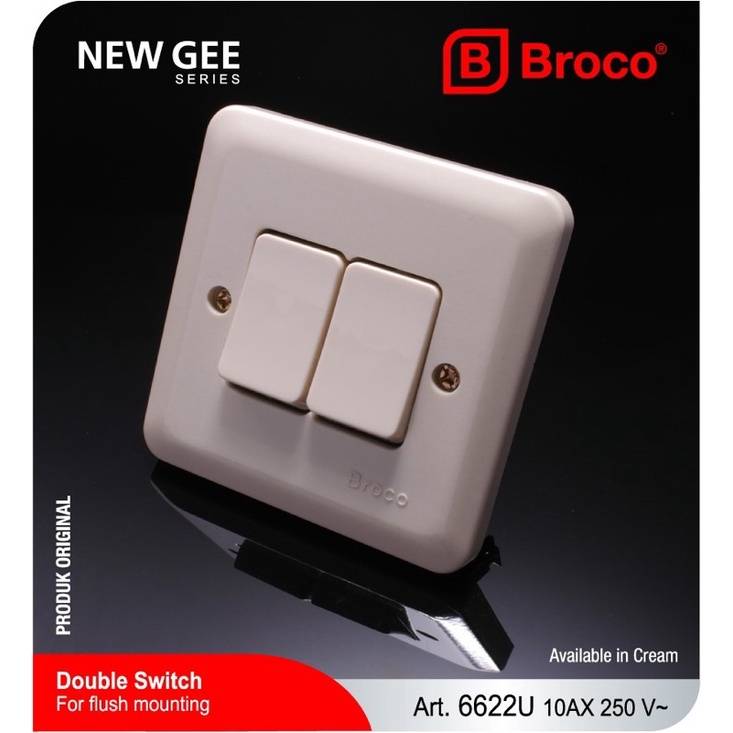 Saklar Dobel  Pemasangan Dalam - Switch Double Inbow