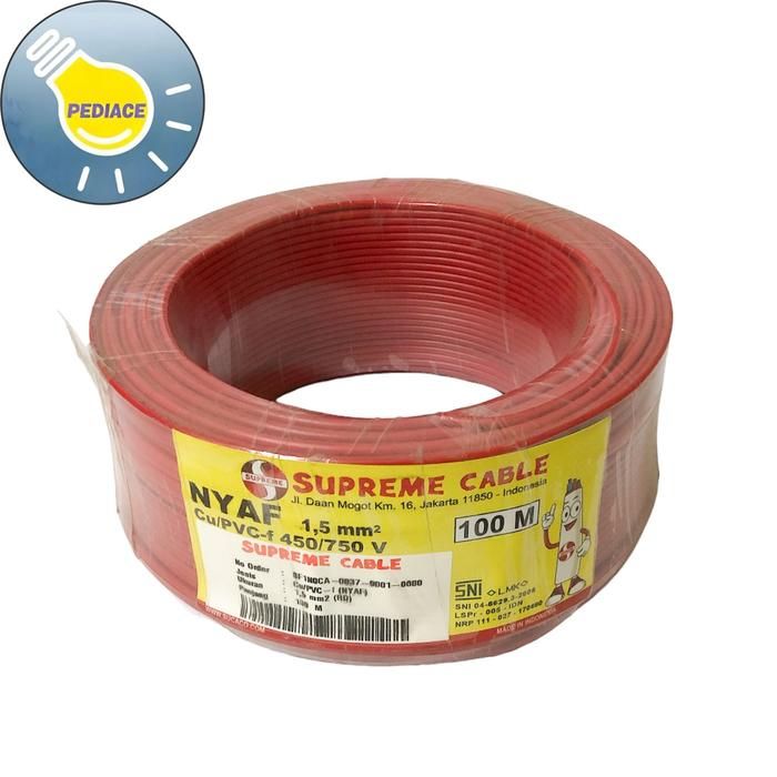 Cable NYAF 1 x 1.5 sqmm - Red - 450/750 V