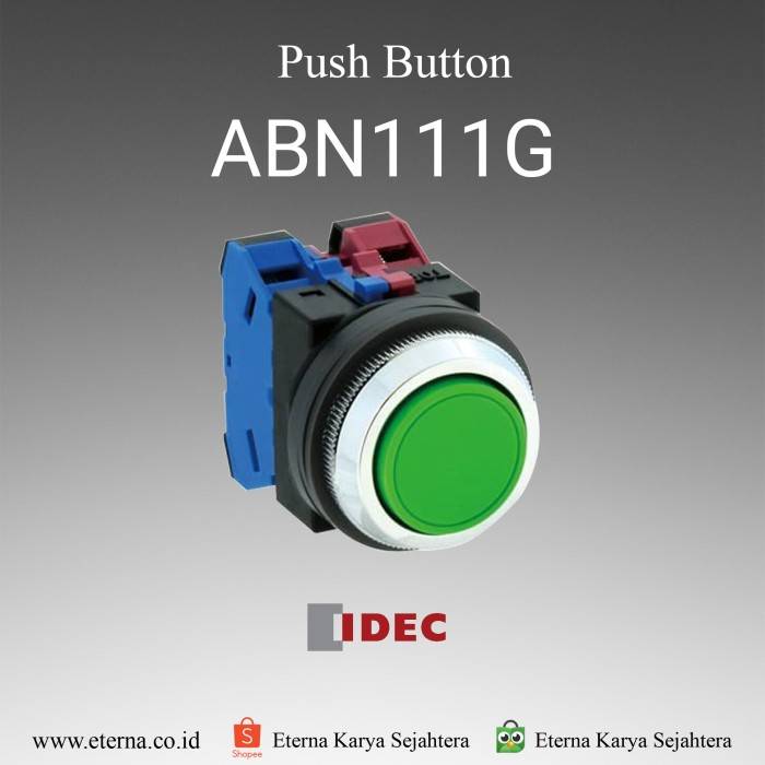Push Button - Green - 1 NO - Spring Return - Ø30