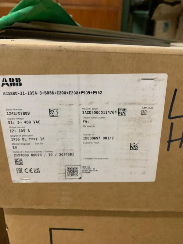 VSD Inverter - Ultra Low Harmonic - 380 VAC / 55 kW (PN) - 45 kW (PHD)