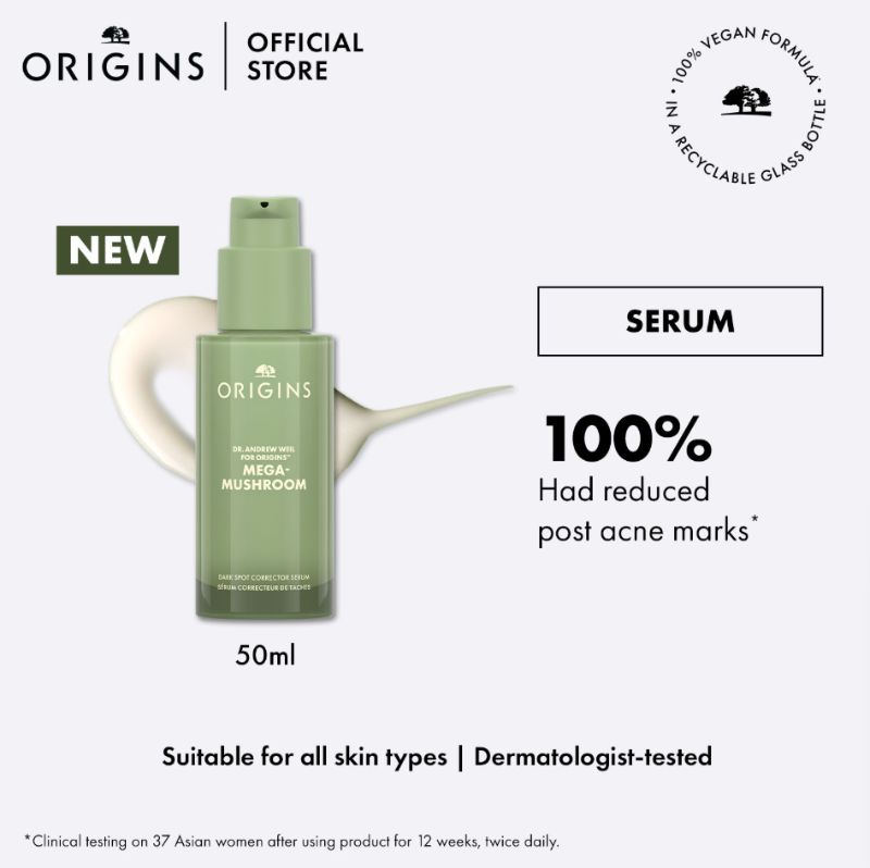 Dr. Andrew Weil for Origins™
Mega-Mushroom Dark Spot Corrector Serum