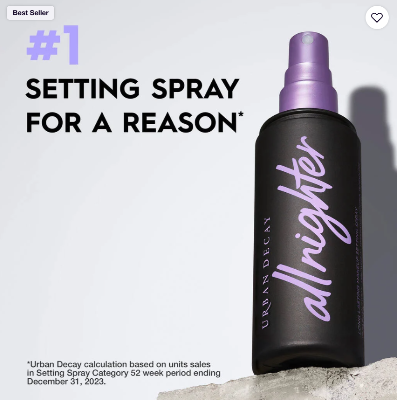 Urban Decay All Nighter Waterproof Makeup Setting Spray