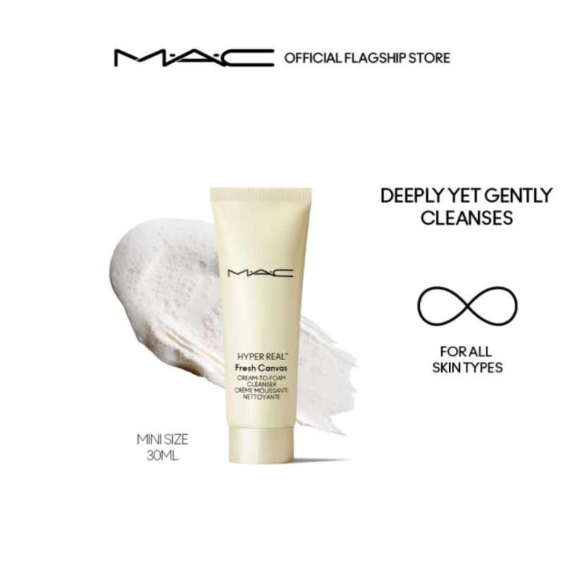 MAC Hyper Real Fresh Canvas Cream-To-Foam Cleanser 30 ml