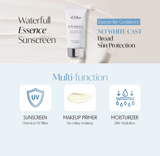 D'Alba Waterfull Essence Sunscreen SPF 50+ PA++++