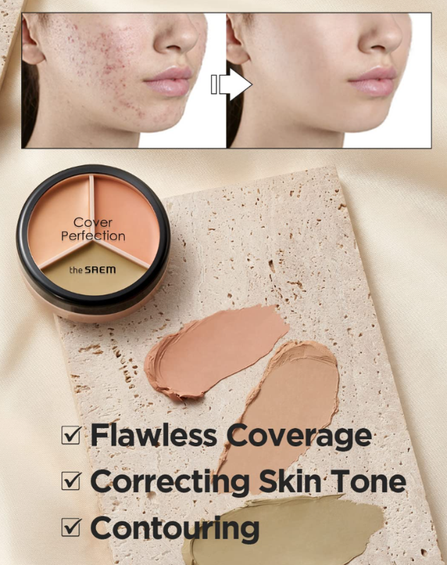 The Saem Cover Perfection Triple Pot Concealer
