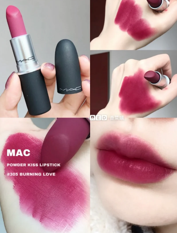 Mac Powder Kiss Lipstick 305 Burning Love