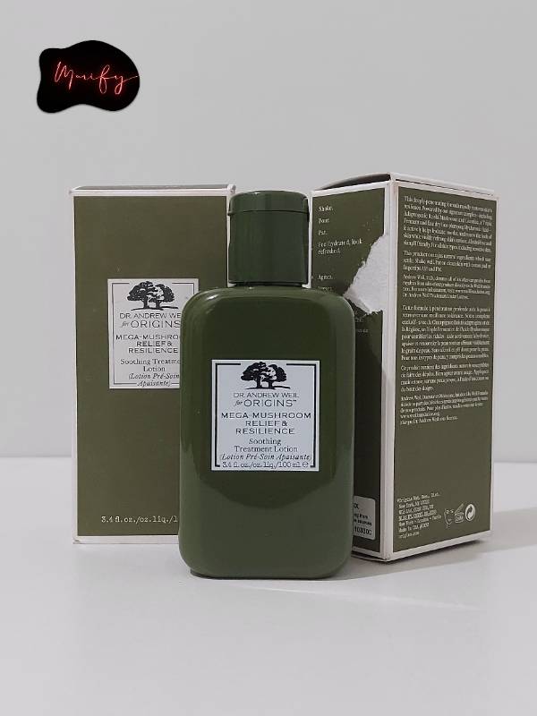 Origins Mega-Mushroom Skin Relief Soothing Treatment Lotion - Calming Serum for Redness & Resilient Skin