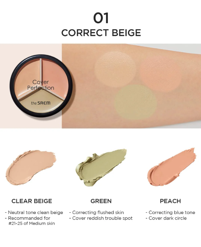 The Saem Cover Perfection Triple Pot Concealer