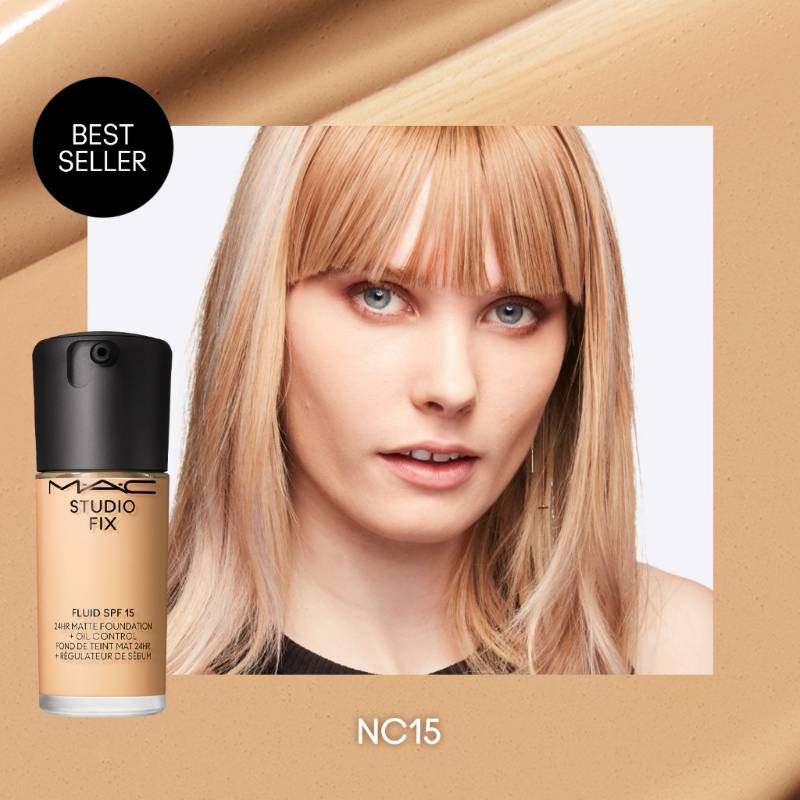 MAC Studio FIx Fluid SPF 15 24HR Matte Foundation + Oil Control NC15