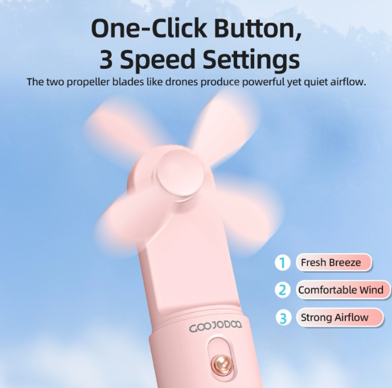GOOJODOQ Pocket Hand Held Fan FS083 2500maH