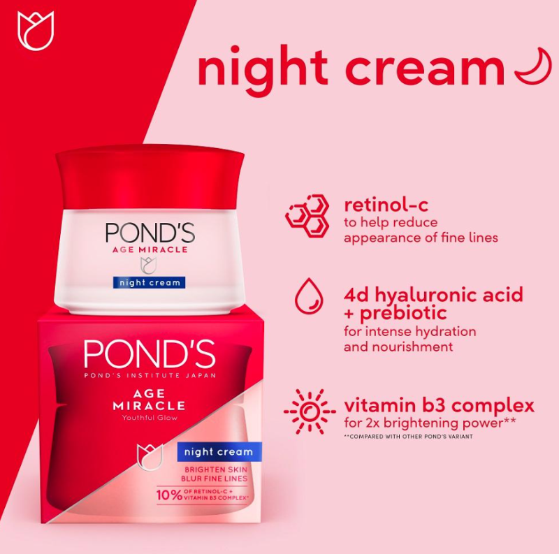 Ponds Age Miracle Night Cream 10g (Travel Size)
