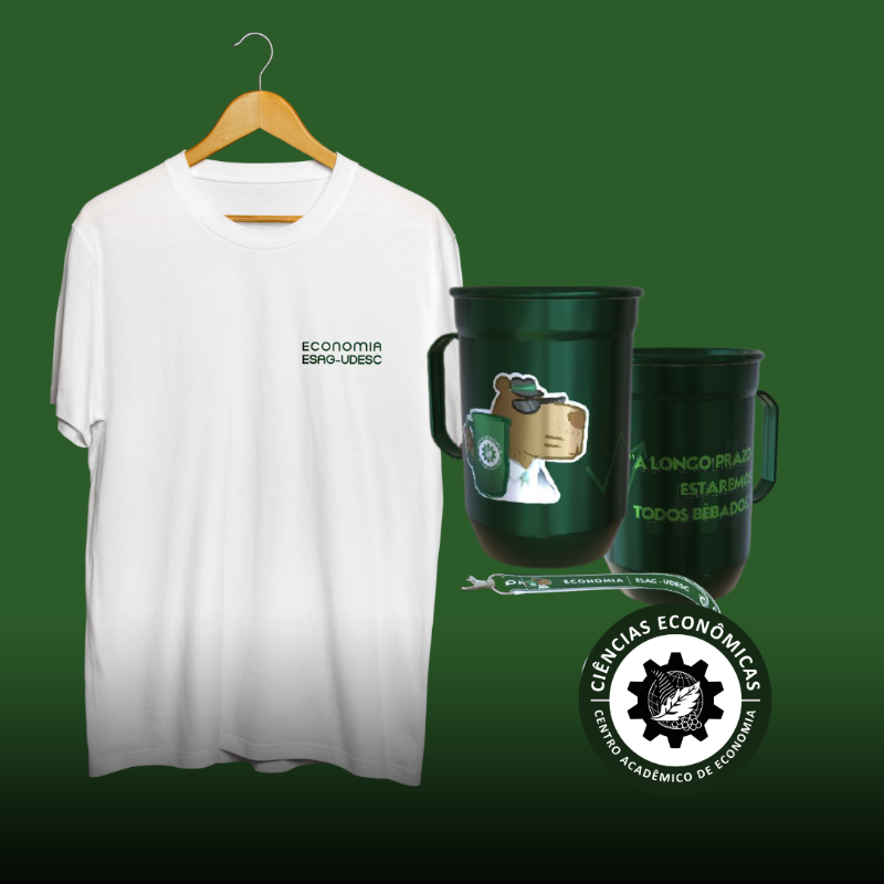 Camiseta (costas lisas) + Caneca e tirante