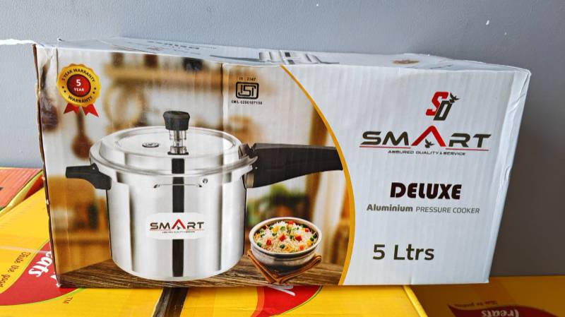 Smart deluxe Steal Coated aluminum pressure cooker