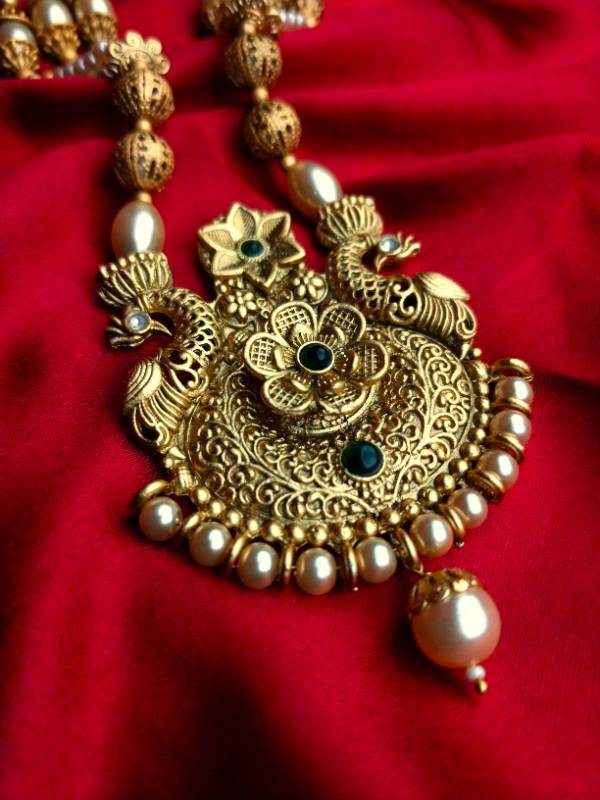 vasrika-Long necklace with earrings